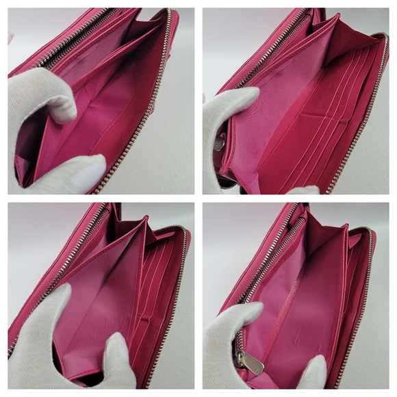 CHRISTIAN DIOR Cannage Patent Leather Zippy Long Wallet - Picture 8 of 13